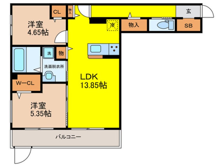 間取図 K１阪南町