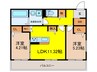 K１阪南町 2LDKの間取り