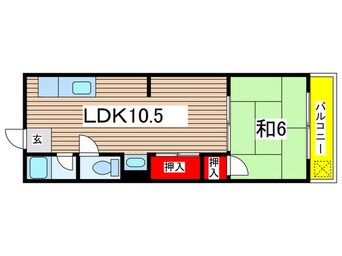 間取図 Kハイツ立花北