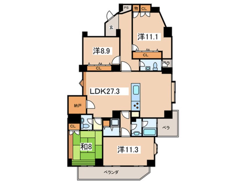 間取図 ロア帝塚山