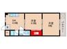 コ－ポ三原 2DKの間取り