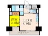 アドバンス江坂ラシュレ 1LDKの間取り