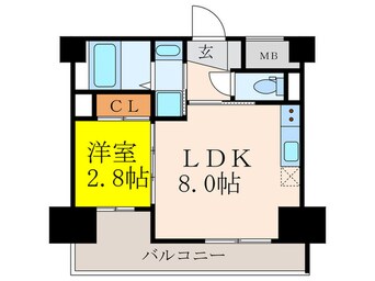 間取図 アドバンス江坂ラシュレ