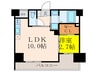 アドバンス江坂ラシュレ 1LDKの間取り