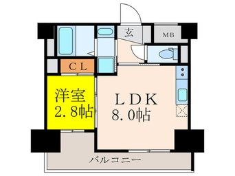 間取図 アドバンス江坂ラシュレ