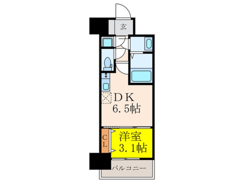 間取図 アドバンス江坂ラシュレ