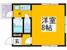 ラムセス西住之江 1Kの間取り