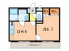 アスライフ宝塚山本ガーデン 1DKの間取り