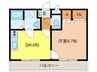 アスライフ宝塚山本ガーデン 1DKの間取り