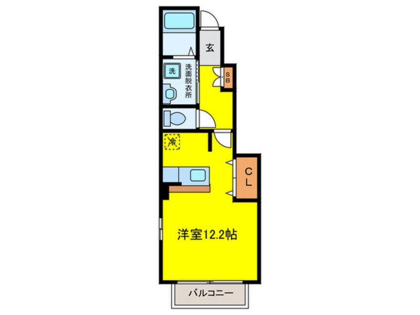 間取図 サニ－クレ－ルＢ棟