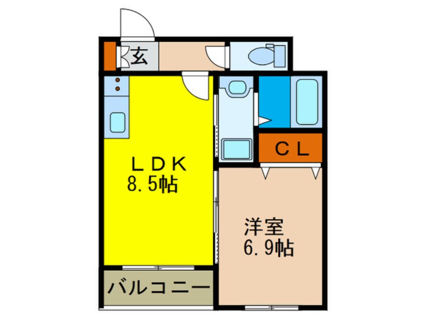 間取図 プレアデス千里山田