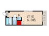 コスモハイツ竹新 1Kの間取り