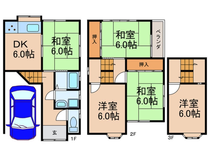 間取図 中北提貸家