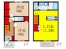 建石ヒルズ４号棟 2LDKの間取り