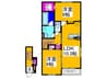 ポンテ　アルト　深井　ウノ 2LDKの間取り