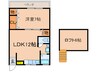 クレストマンション 1LDKの間取り