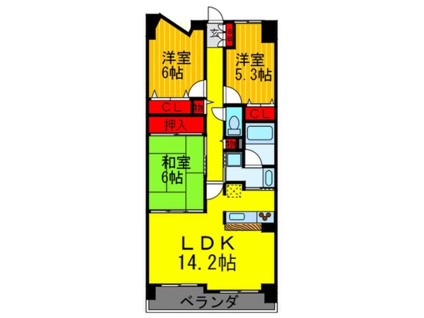 間取図 フルレ新石切(1117)