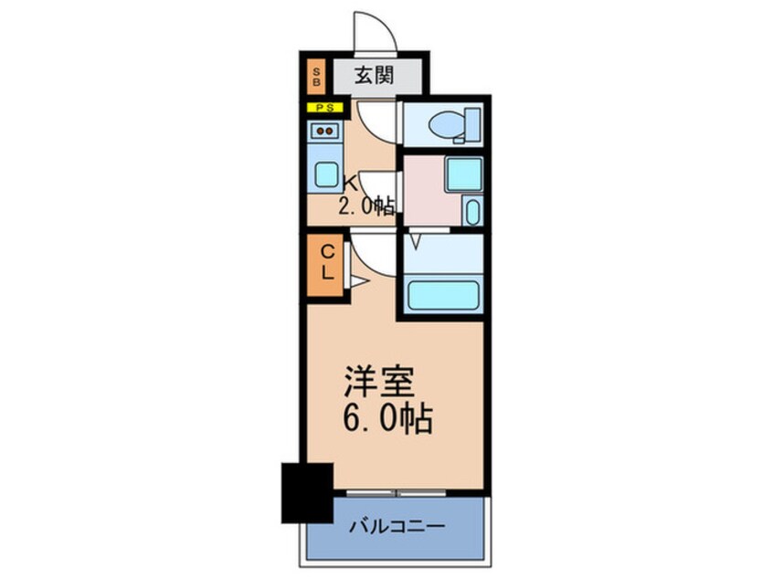 間取図 ｴｽﾘｰﾄﾞ福島ﾚｼﾞﾃﾞﾝｽ(405)