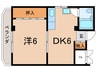 デュメ－ル新堀 1DKの間取り