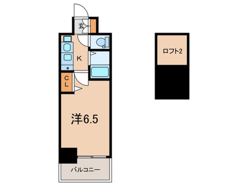間取図 ｴｽﾃﾑｺｰﾄ神戸県庁前Ⅲﾌｨｴﾙﾃ(501)