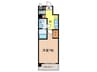 KTG RESIDENCE芦屋西 1Kの間取り