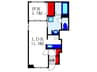 グレイスフル兎川 1LDKの間取り