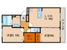 レークシティ 2LDKの間取り
