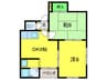 堺フェニックス 2DKの間取り