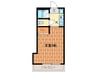 マンション花 1Kの間取り