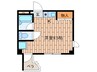 マンション花 1Rの間取り