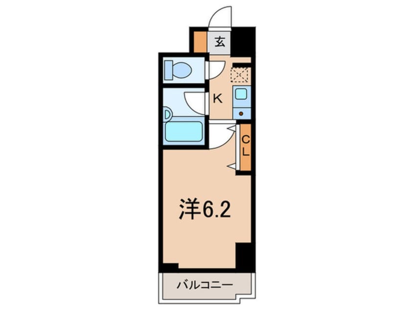 間取図 ｴｽﾘｰﾄﾞ三宮ﾌﾗﾜｰﾛｰﾄﾞ（1404）