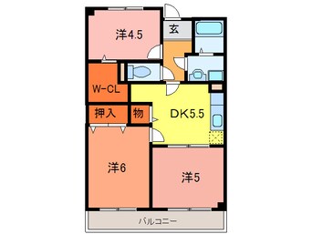 間取図 エ－ヴィヒ畠中