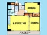 コ－ポ楓 2LDKの間取り