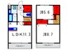 Blanc Foret 2LDKの間取り