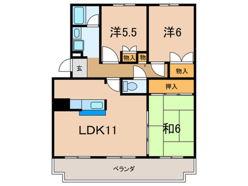 間取図 グリーンビュウ 2号館
