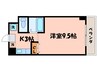 カルテットＫＯＢＯＲＩ　Ｃ棟 1Kの間取り