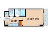 カルテットＫＯＢＯＲＩ　Ｃ棟 1Kの間取り
