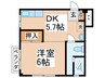 オレンジマンション 1DKの間取り