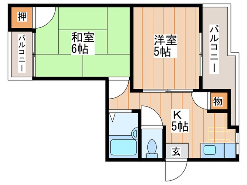 間取図 下木田マンション