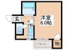 下木田マンション 1Kの間取り