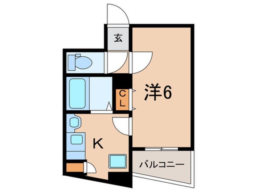 間取図 ﾗﾅｯﾌﾟｽｸｴｱ神戸県庁前（202）