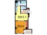 越智ビル 1DKの間取り