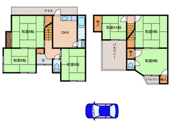 間取図 川西邸一戸建貸家