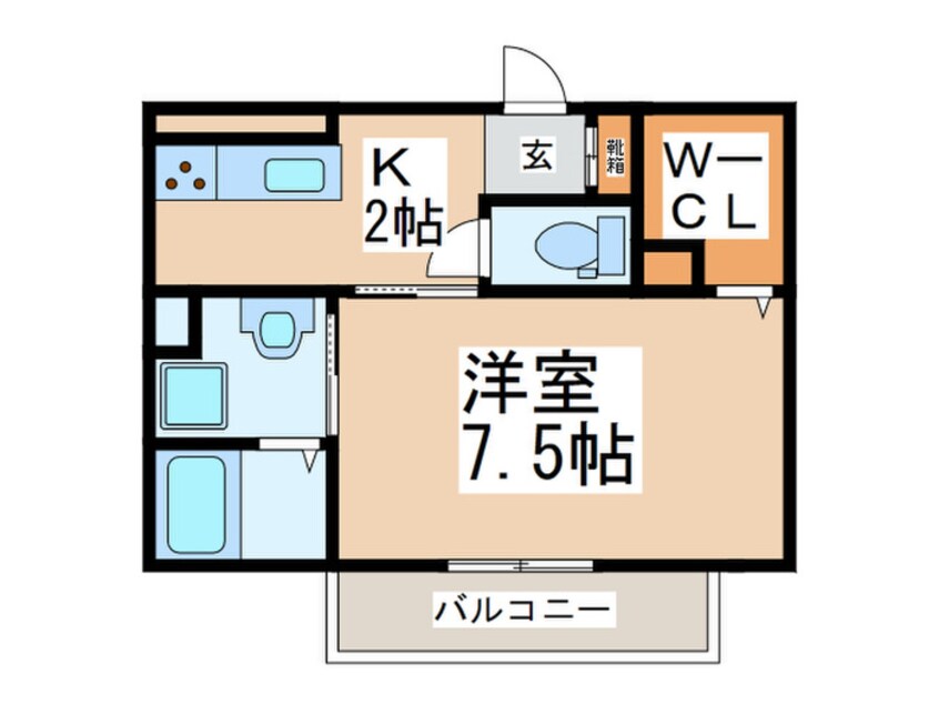 間取図 ＶＩＬＬＡ北花田Ｄ－ｒｏｏｍ