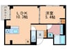レジデンス京都洛央 1LDKの間取り