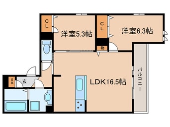 間取図 グリューネ塚口本町