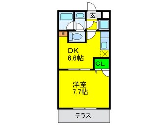 間取図 ボナ－ル鳳南