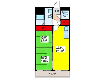 間取図 柏原ファミリ－ハイツ