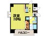 メゾンパティオⅡ 1Kの間取り