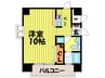 メゾンパティオⅡ 1Kの間取り